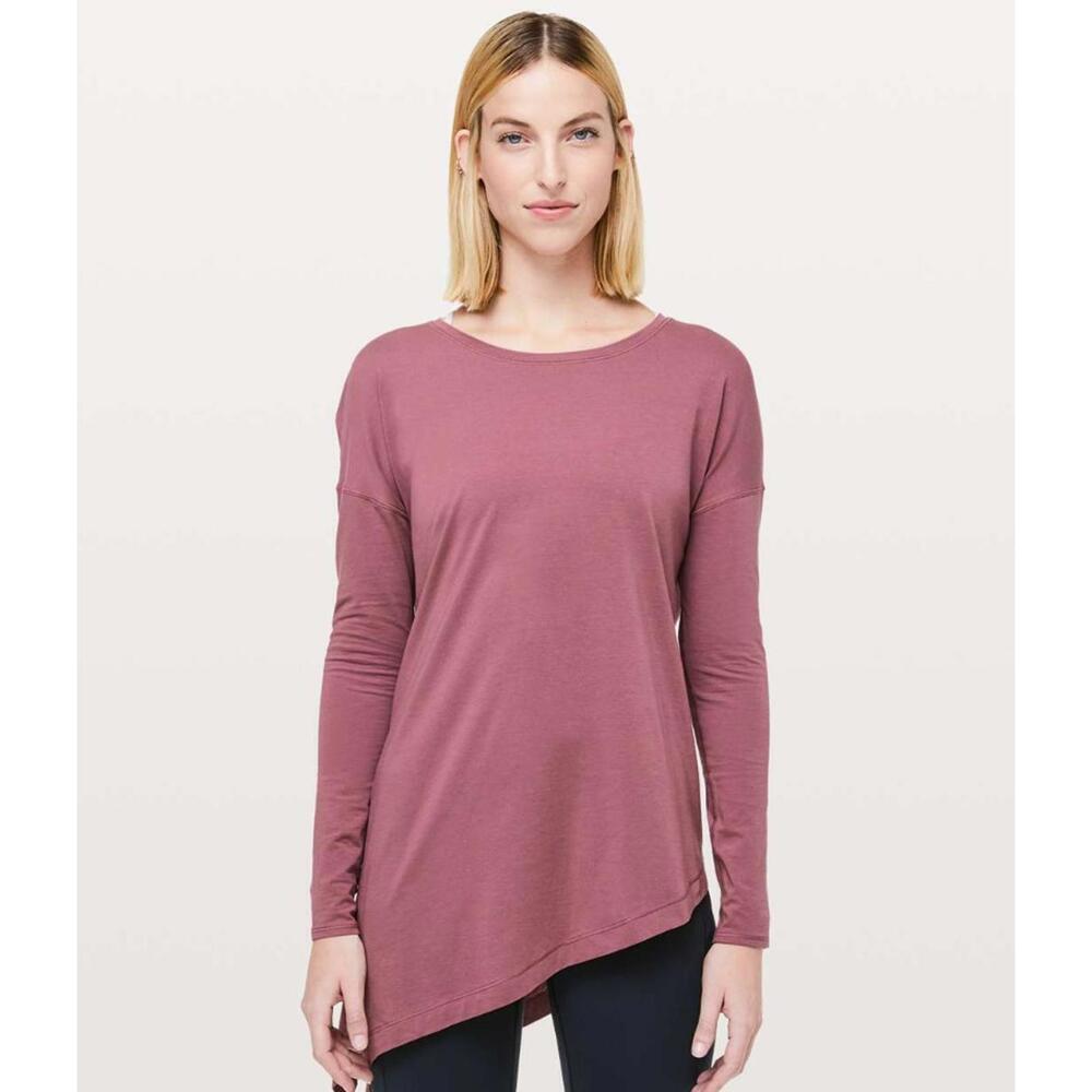 EUC Lululemon To The Point Long Sleeve Misty Merlot Size 2
